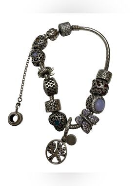 Authentic Pandora Sterling Silver Bracelet with Charm